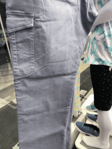 multi colored cotton blend flat front casual trousers - 20401805 - Very Small Image - 1