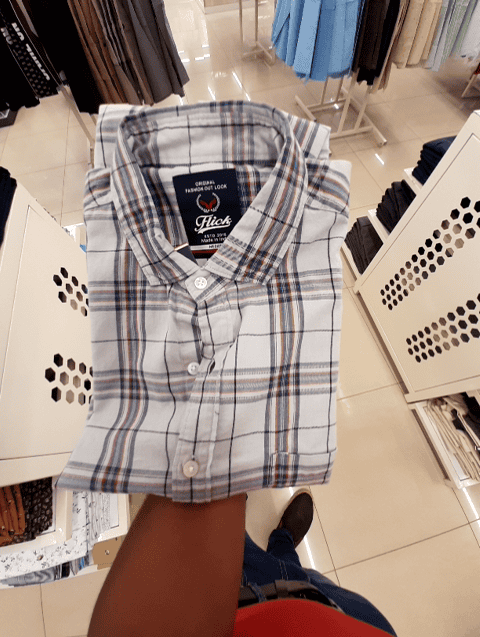cream cotton blend casual shirt - 20402006 - Very Small Image - 1