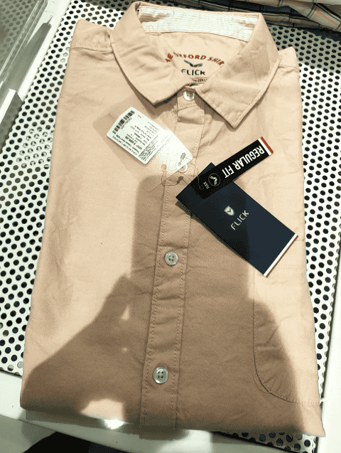 orange cotton blend casual shirt - 20402754 - Very Small Image - 1