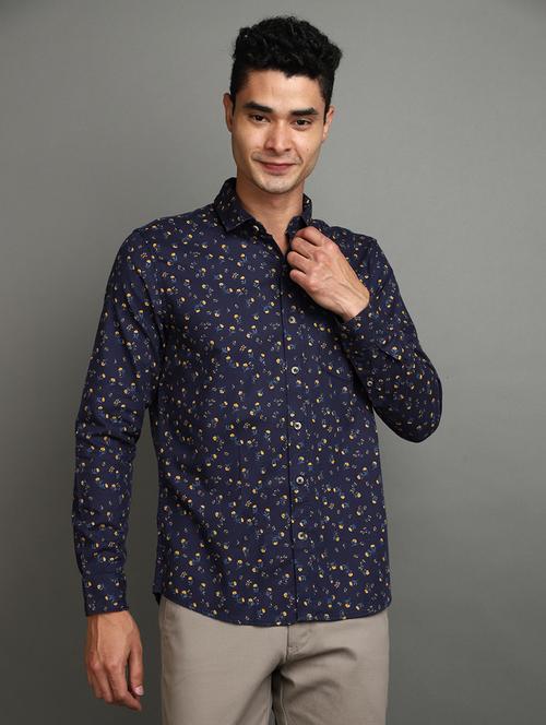 blue cotton casual shirt - 20402887 - Very Small Image - 1