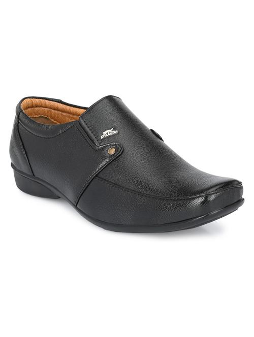 men solid black formal slip on - 20404228 - Very Small Image - 1