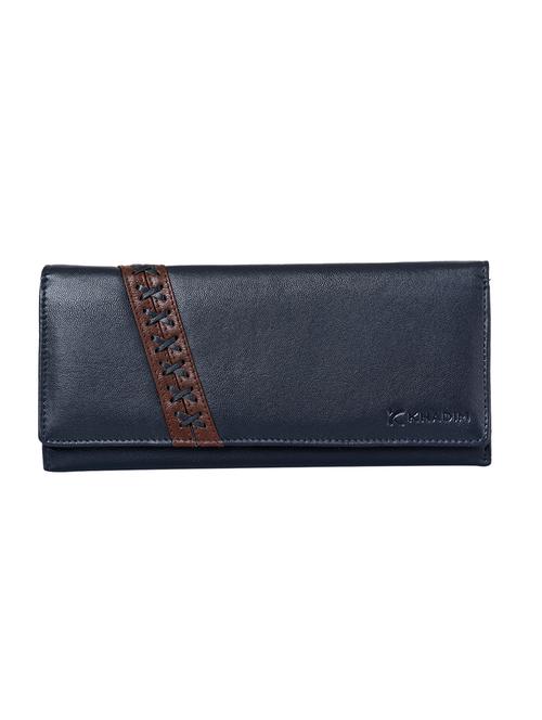 navy blue weave pouch wallet - 20405086 - Very Small Image - 1