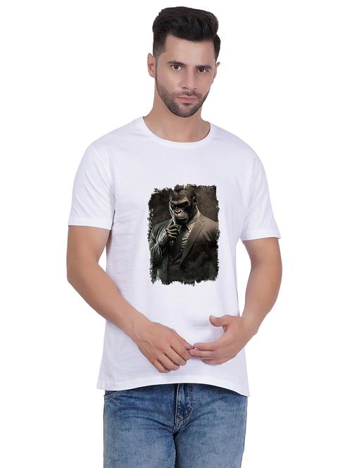 men round neck graphic print t-shirt - 20405239 - Very Small Image - 1