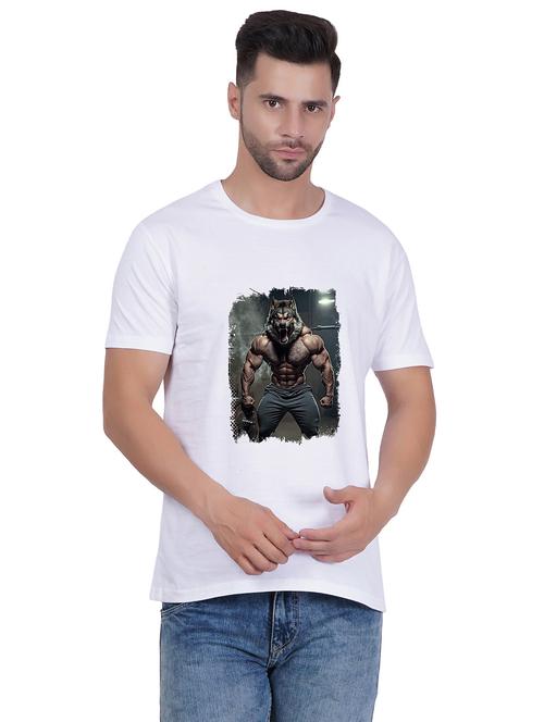 men round neck graphic print t-shirt - 20405255 - Very Small Image - 1