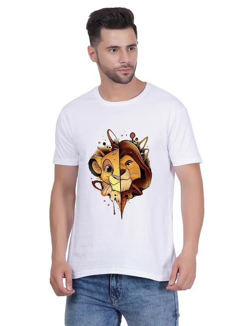men round neck graphic print t-shirt - 20405257 - Very Small Image - 1