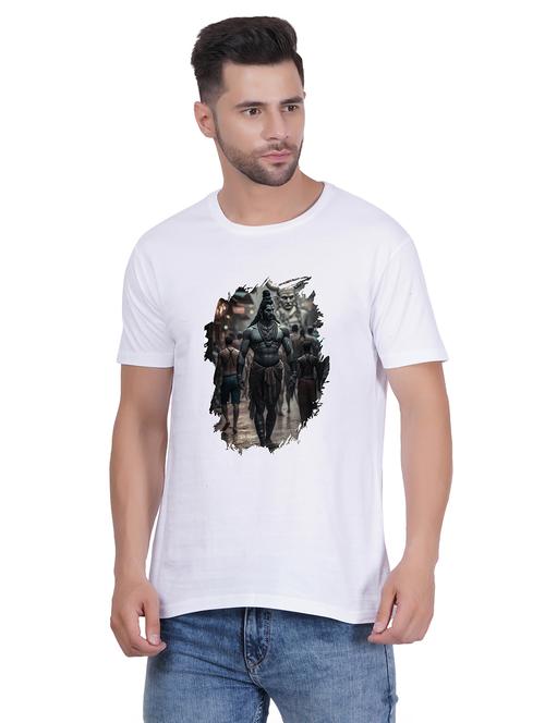 men round neck graphic print t-shirt - 20405262 - Very Small Image - 1