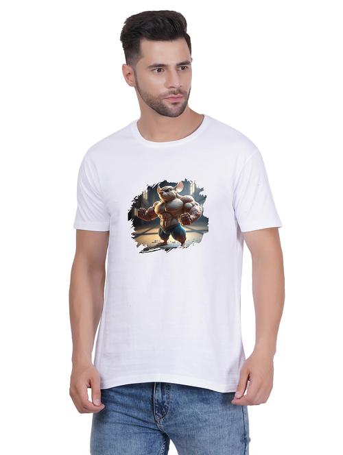 men round neck graphic print t-shirt - 20405287 - Very Small Image - 1