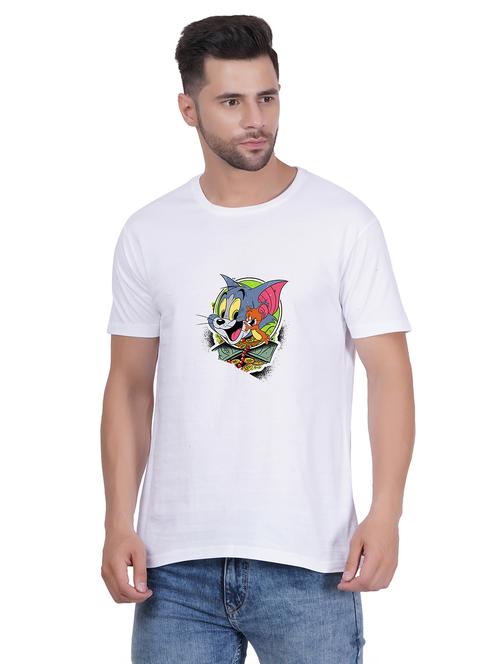 men round neck graphic print t-shirt - 20405297 - Very Small Image - 1