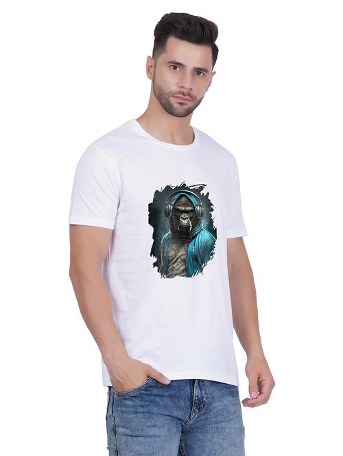 men round neck graphic print t-shirt - 20405315 - Very Small Image - 1