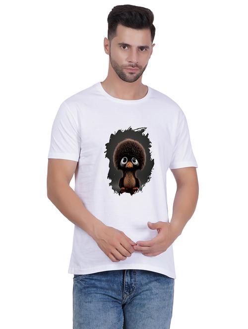 men round neck graphic print t-shirt - 20405339 - Very Small Image - 1