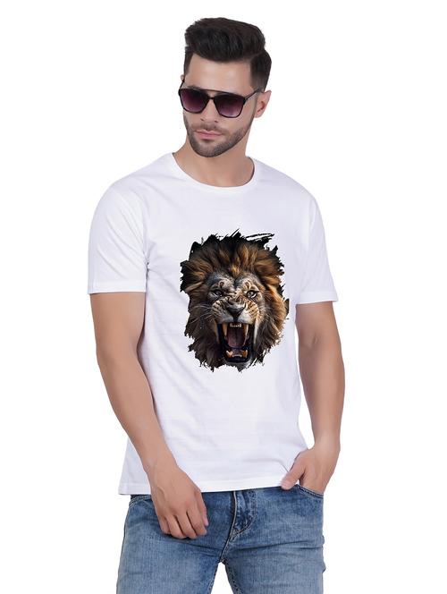 men round neck graphic printed regular t-shirt - 20405360 - Very Small Image - 1