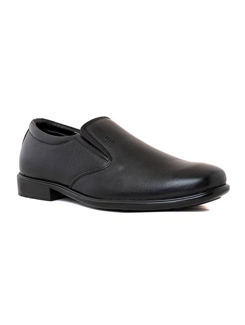 men solid black formal slip on - 20405487 - Very Small Image - 1
