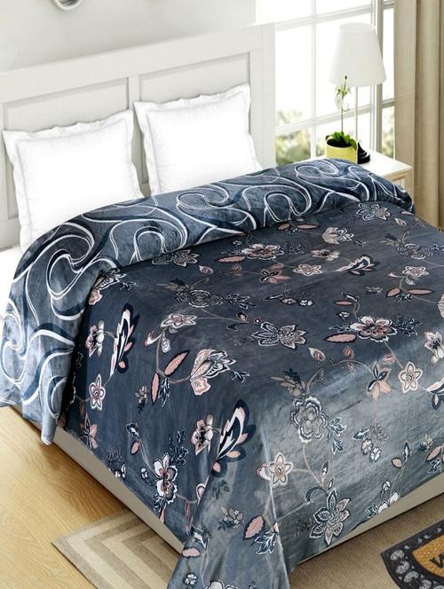 flat bedsheets 200 tc velvet king bedsheet for double bed with 2 pillow covers - 20405921 - Very Small Image - 1