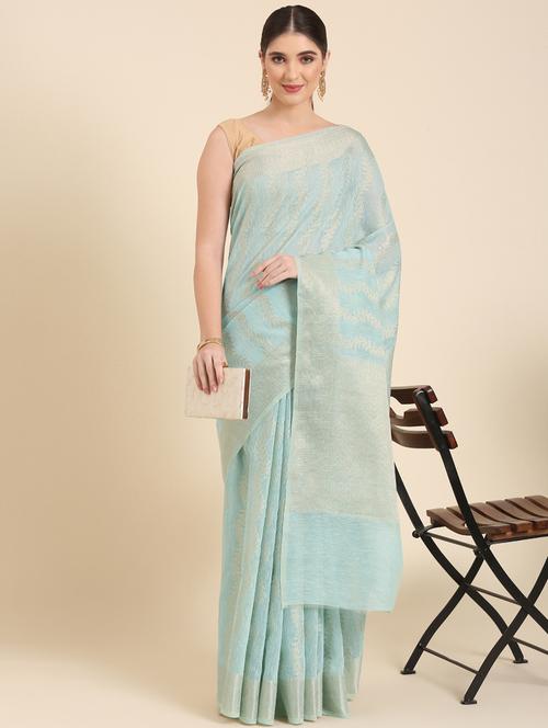 women's banarasi saree with blouse - 20406079 - Very Small Image - 1