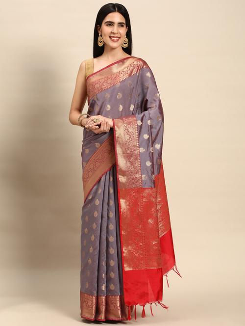 women's banarasi saree with blouse - 20406104 - Very Small Image - 1
