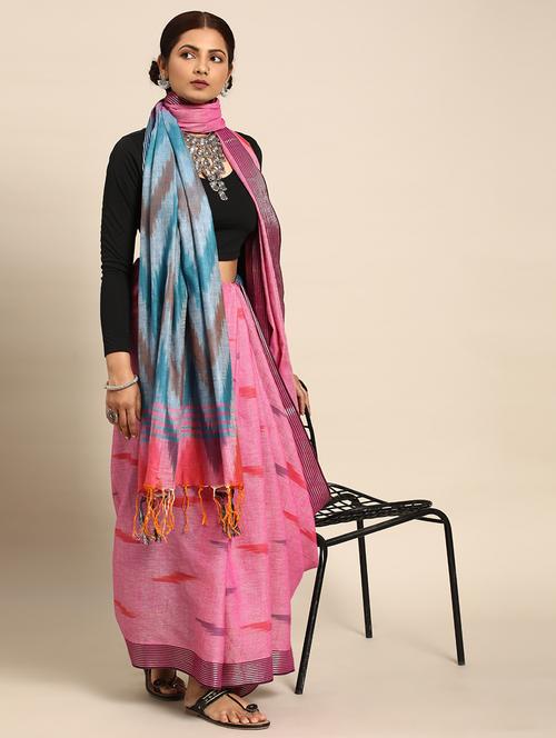 women's self design pink colored saree with blouse - 20406178 - Very Small Image - 1