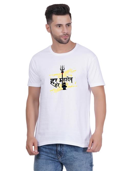 unisex round neck typography printed t-shirt - 20406625 - Very Small Image - 1