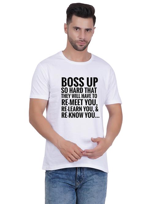 unisex round neck typography printed t-shirt - 20406626 - Very Small Image - 1