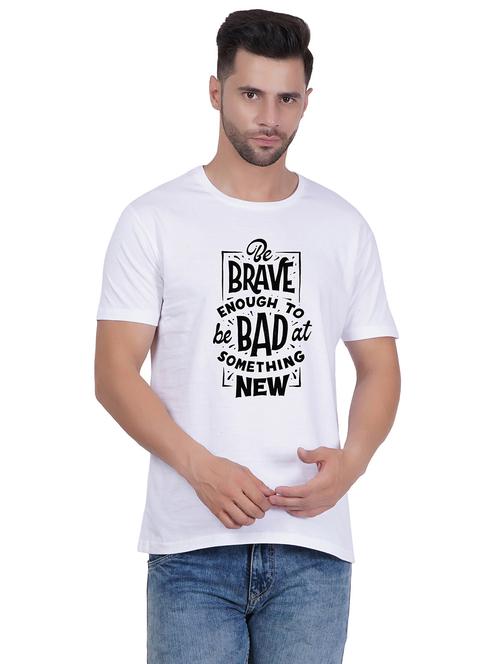 unisex round neck typography printed t-shirt - 20406637 - Very Small Image - 1