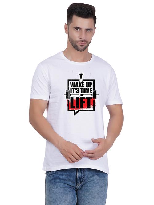 unisex round neck typography printed t-shirt - 20406656 - Very Small Image - 1