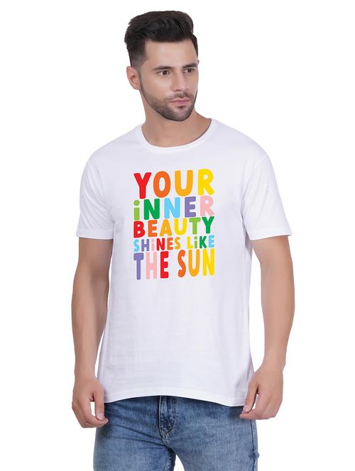 unisex round neck typography printed t-shirt - 20406660 - Very Small Image - 1
