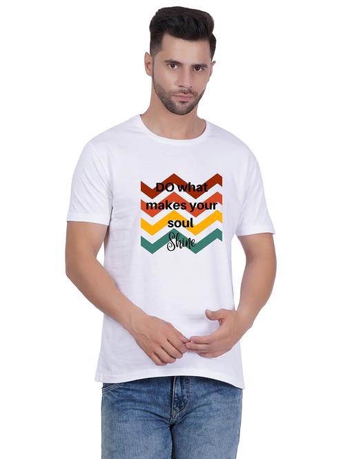 unisex round neck typographic printed regular t-shirt - 20406665 - Very Small Image - 1