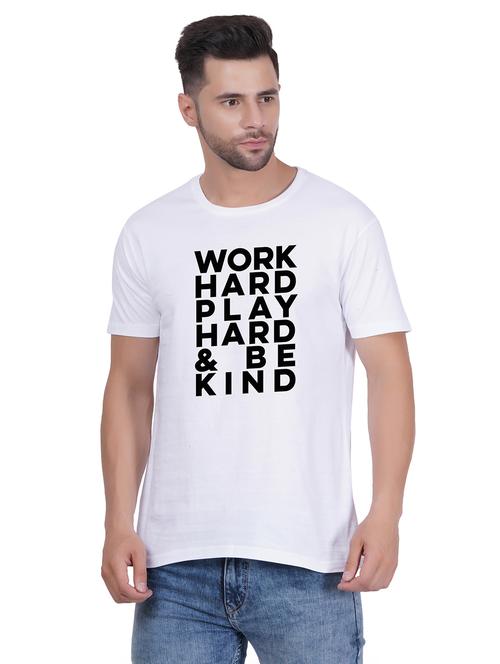 unisex round neck typographic printed regular t-shirt - 20406666 - Very Small Image - 1