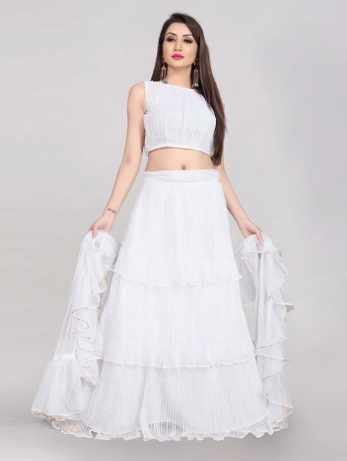 women white semi-stitched lehenga choli - 20407646 - Very Small Image - 1