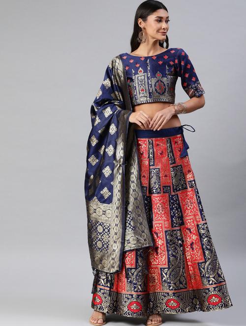 women red semi-stitched lehenga choli - 20407674 - Very Small Image - 1