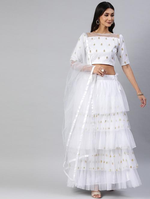 women white semi-stitched lehenga choli - 20407875 - Very Small Image - 1