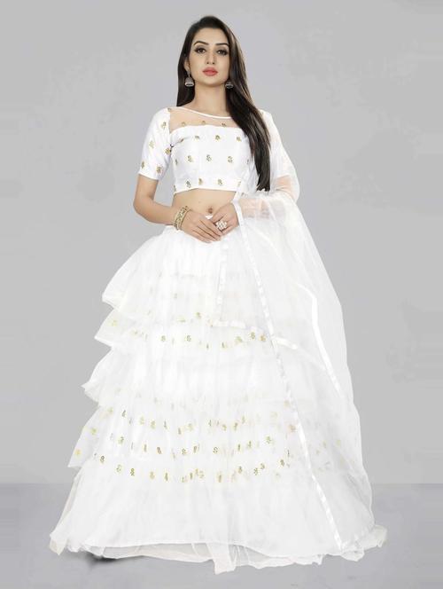 women white semi-stitched lehenga choli - 20407876 - Very Small Image - 1