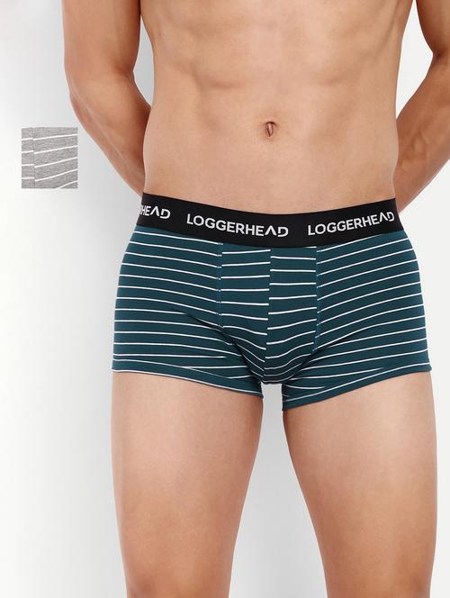 pack of 2 cotton lycra trunks - 20408080 - Very Small Image - 1