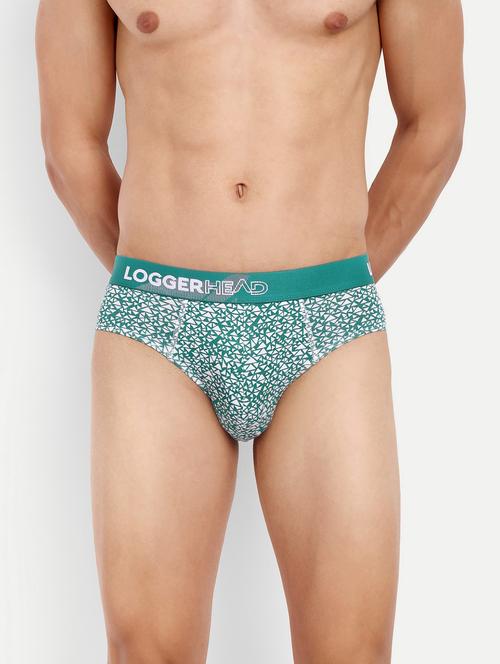 green printed hipster brief - 20408197 - Very Small Image - 1