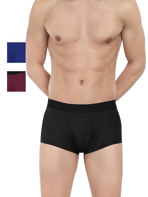 pack of 3 multi colored solid trunks - 20408288 - Very Small Image - 1