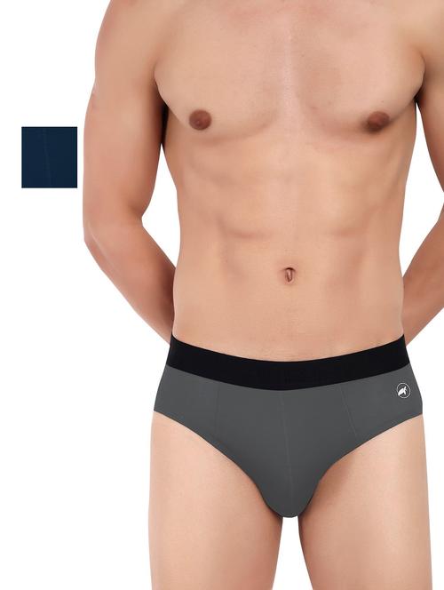 pack of 2 solid hipster briefs - 20408344 - Very Small Image - 1