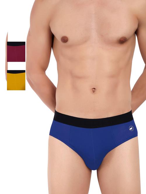 pack of 3 solid hipster briefs - 20408368 - Very Small Image - 1