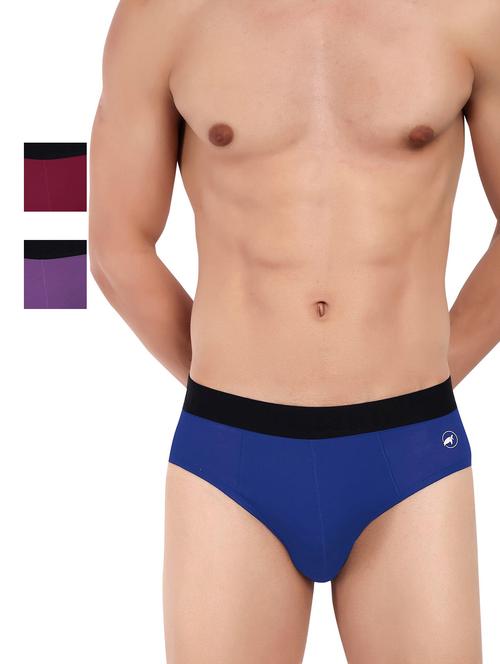 pack of 3 solid hipster briefs - 20408372 - Very Small Image - 1