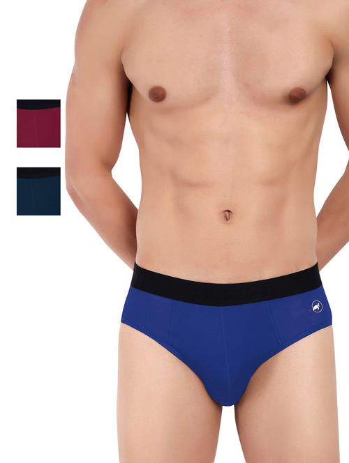 pack of 3 solid hipster briefs - 20408373 - Very Small Image - 1