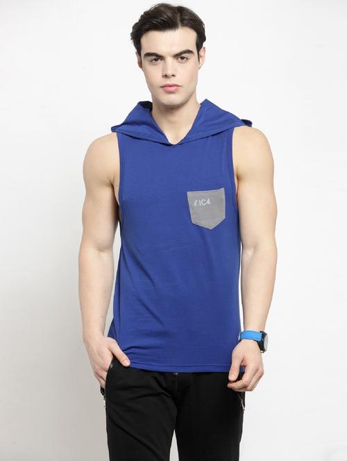 men color block hooded vest - 20408657 - Very Small Image - 1