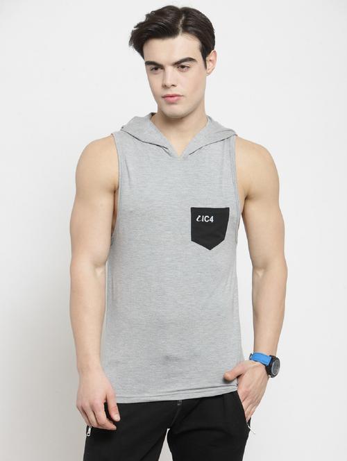 men color block hooded vest - 20408659 - Very Small Image - 1