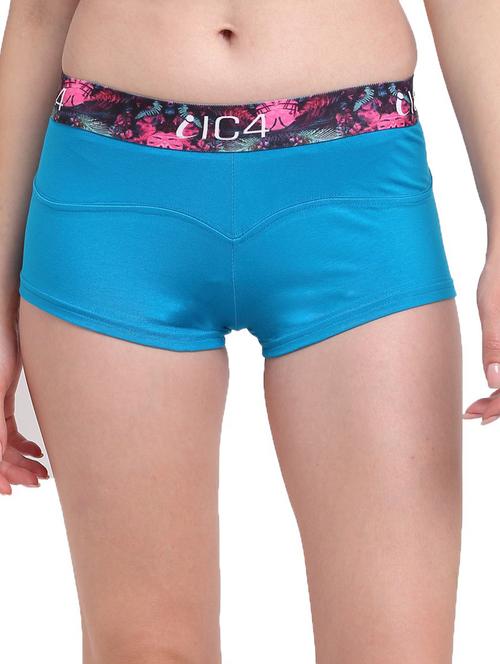 light blue cotton blend boy shorts panty - 20408754 - Very Small Image - 1
