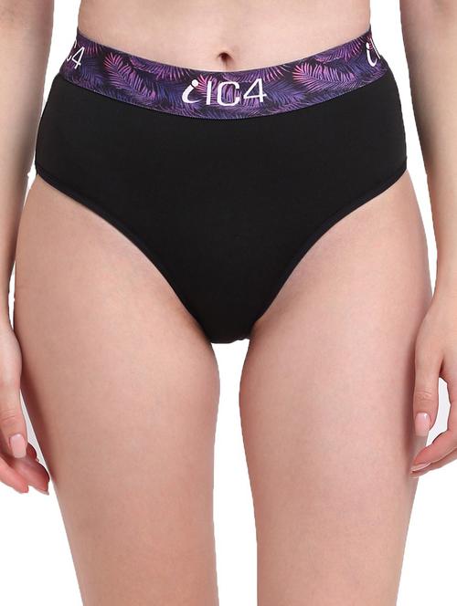 black cotton blend hipster panty - 20408786 - Very Small Image - 1