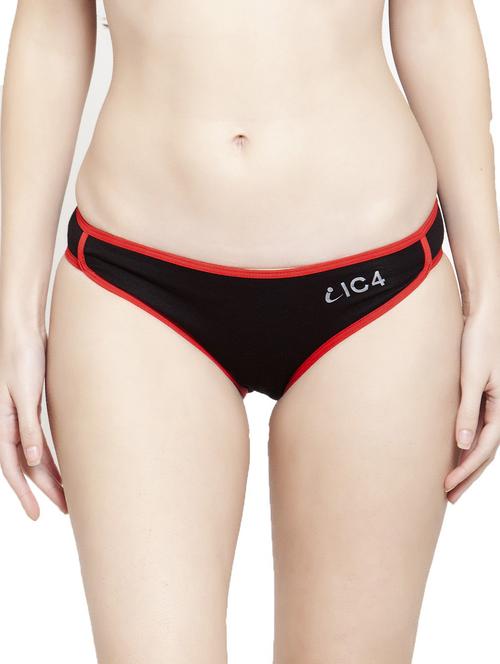 black cotton blend bikini panty - 20408829 - Very Small Image - 1