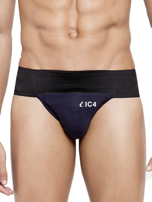 dark blue cotton lycra hipster briefs - 20408981 - Very Small Image - 1