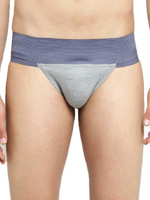 grey cotton lycra hipster briefs - 20408985 - Very Small Image - 1