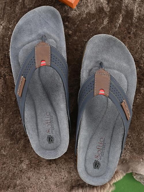 men solid charcoal flip flop - 20409639 - Very Small Image - 1
