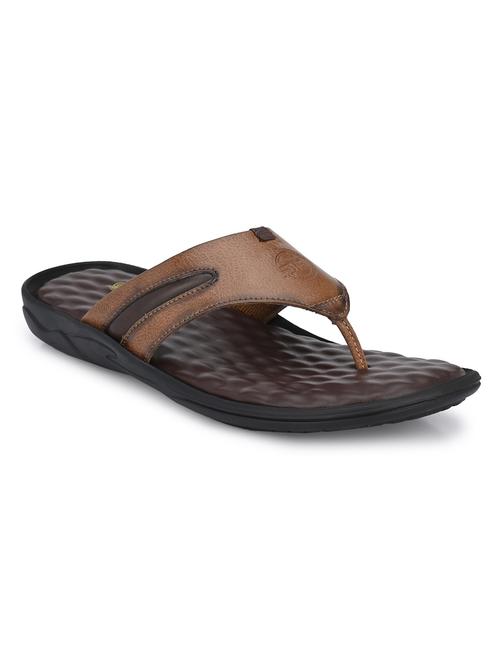 men solid tan flip flop - 20409640 - Very Small Image - 1