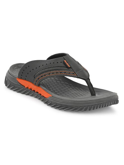 men solid charcoal flip flop - 20409659 - Very Small Image - 1