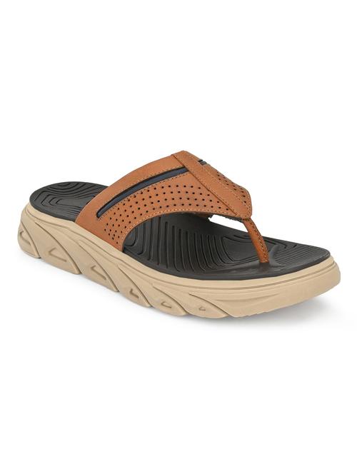 men solid tan flip flop - 20409711 - Very Small Image - 1