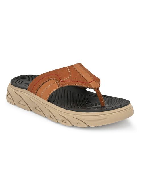 men solid tan flip flop - 20409716 - Very Small Image - 1